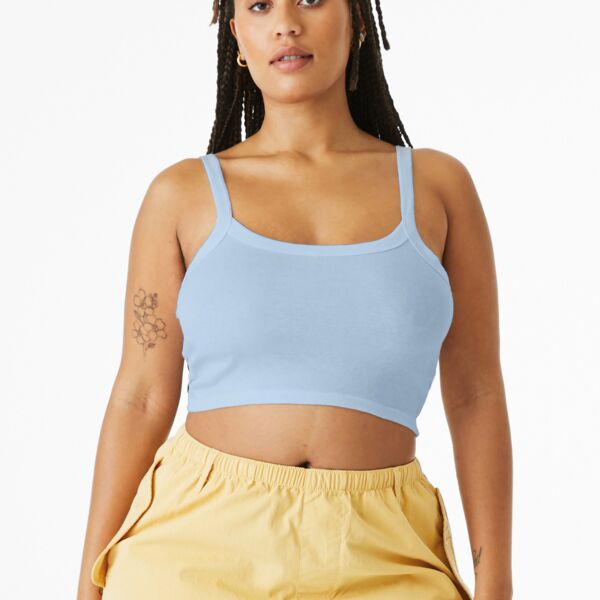 Women's Micro Rib Spaghetti Strap Tank Thumbnail