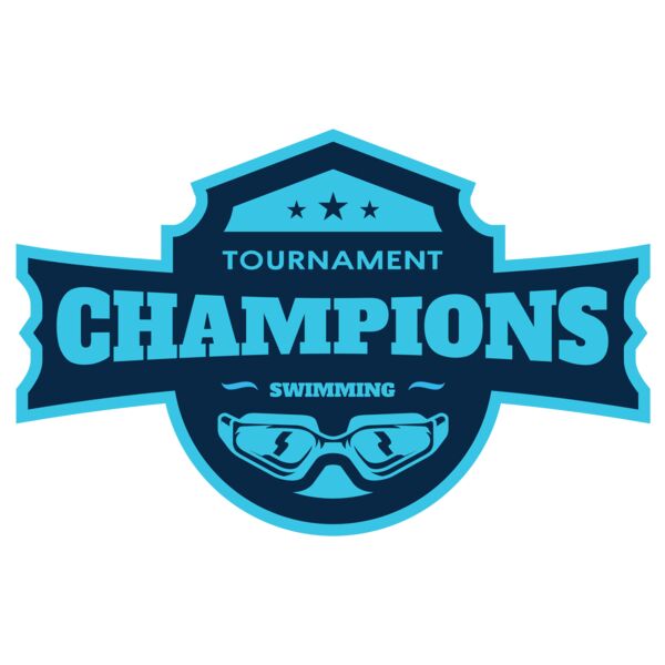 Champions Tournament Swimming logo template Thumbnail